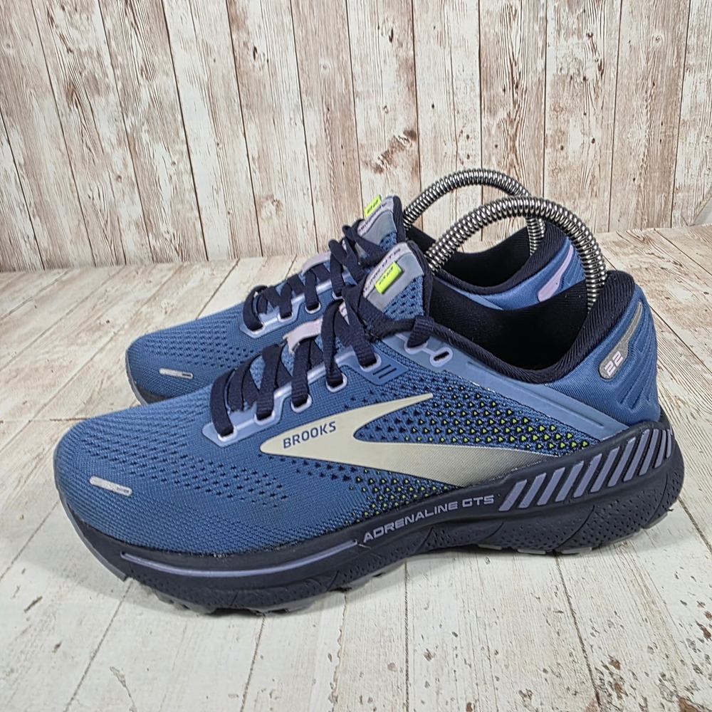 Brooks Adrenaline GTS 22 Womens Blue Stability Running Shoes 1203531B467 Size 7 - Picture 2 of 8